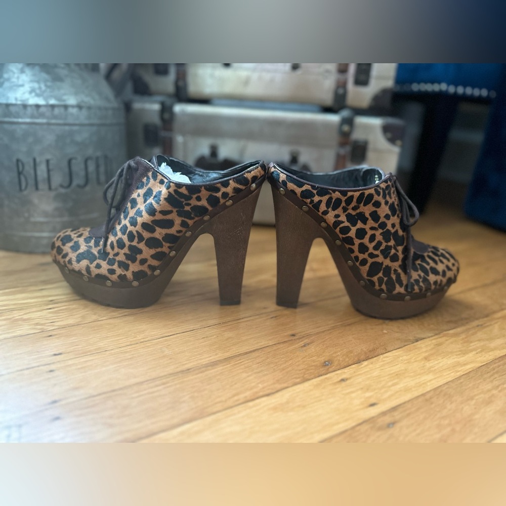 Leopard Platform Mules - Picture 7 of 7